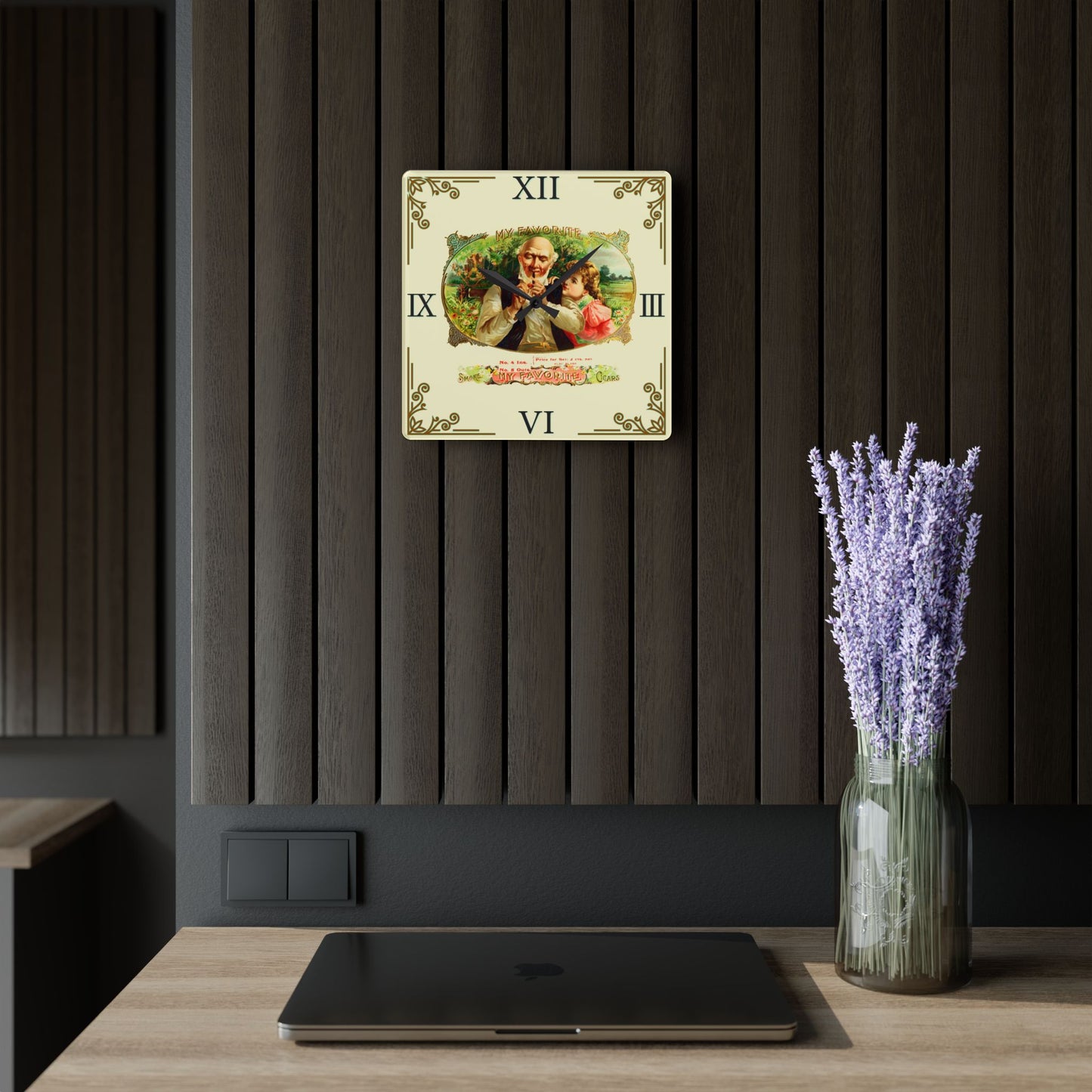 My Favorite Cigar Box Label Clock