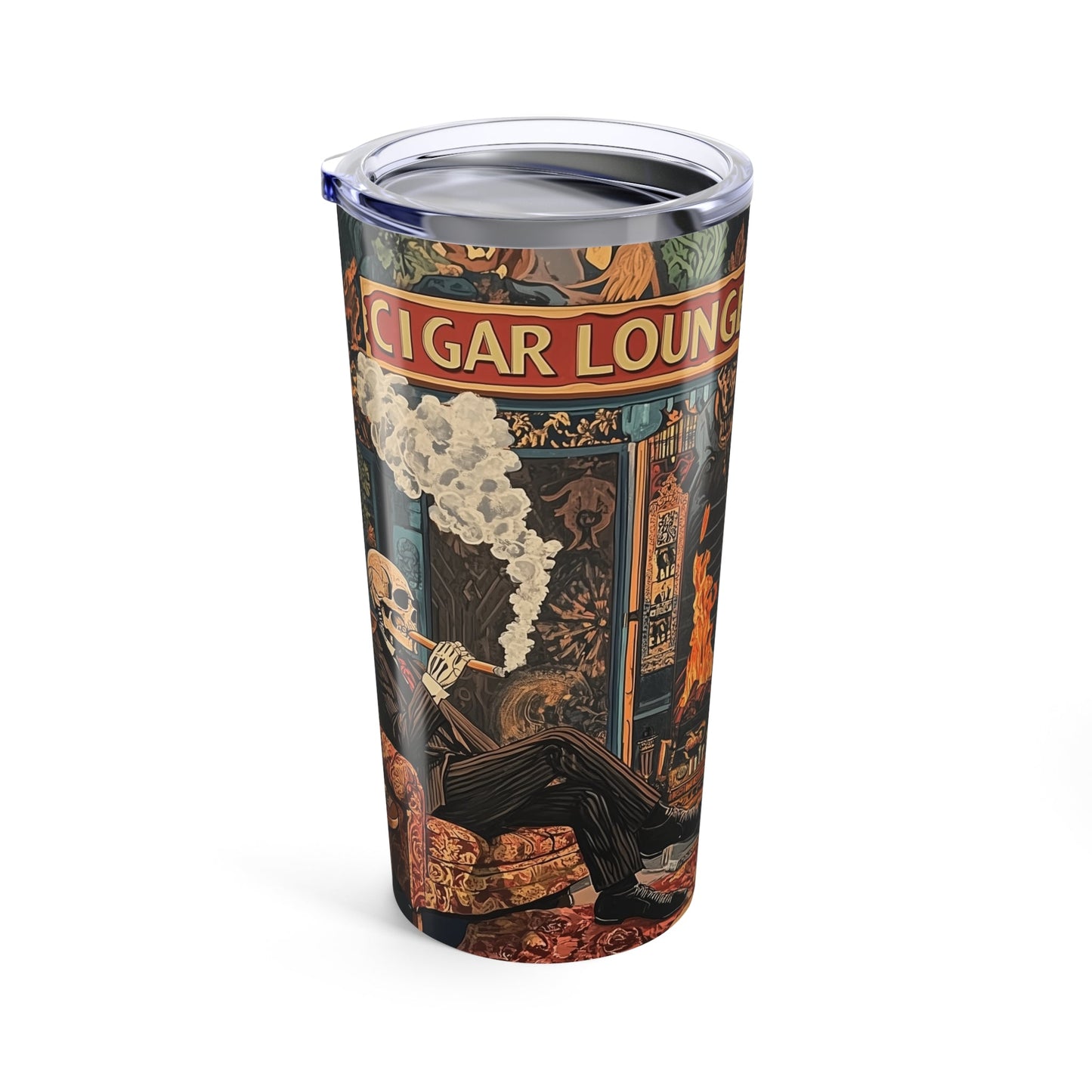 Cigar Lounge Skeleton 1 - 20 oz. Tumbler - Cigar Style Co.