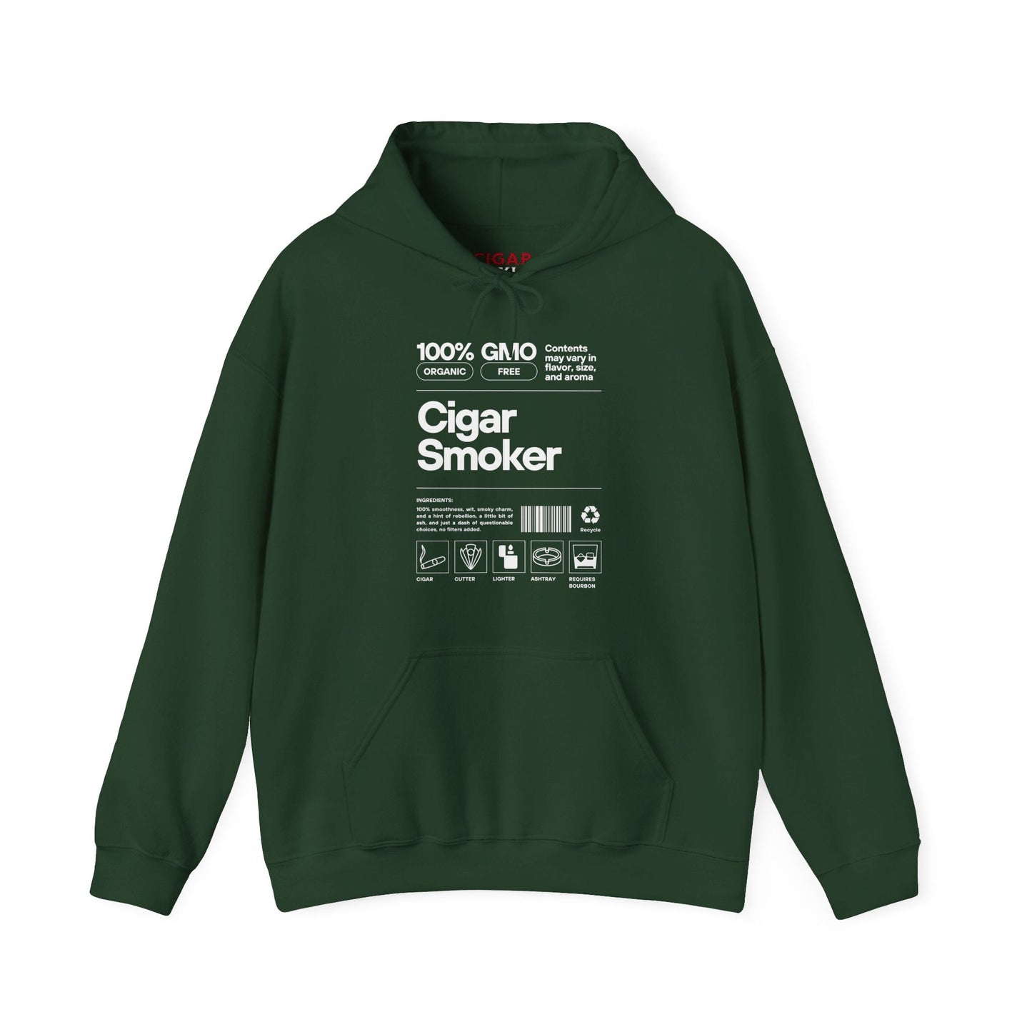 Cigar Smoker Label Hoodie - Cigar Style Co.