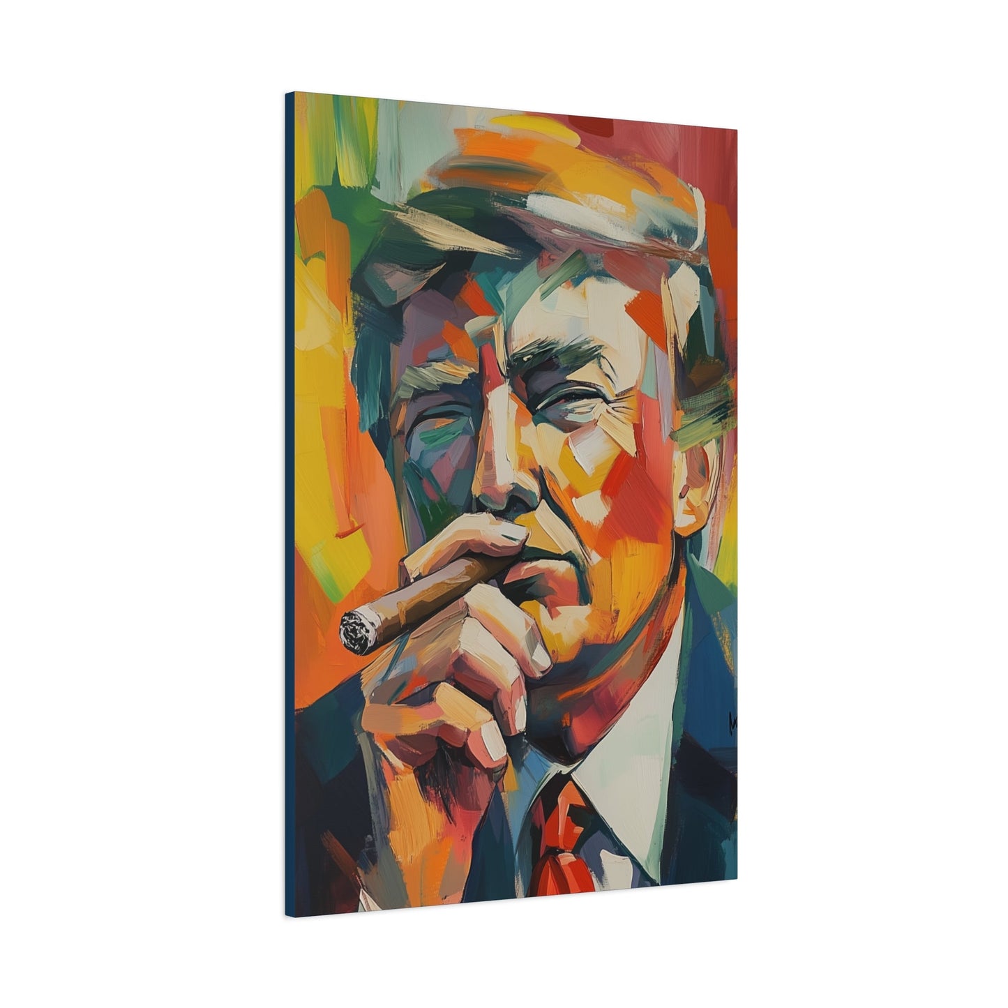 Donald Trump Cigar Wall Art Canvas 2 - Cigar Style Co.