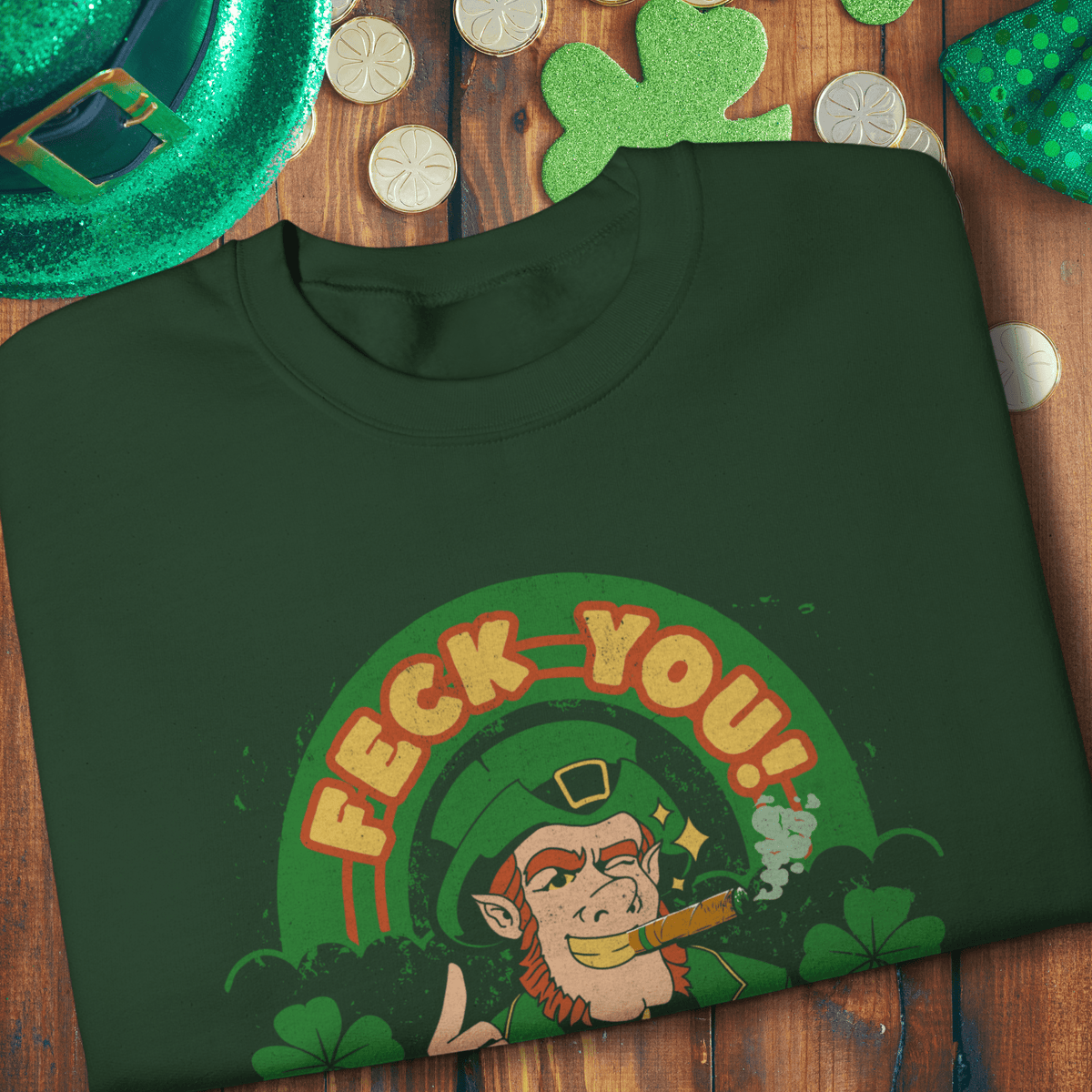 Irish Cigar Smoking Sweatshirt - Cigar Style Co.