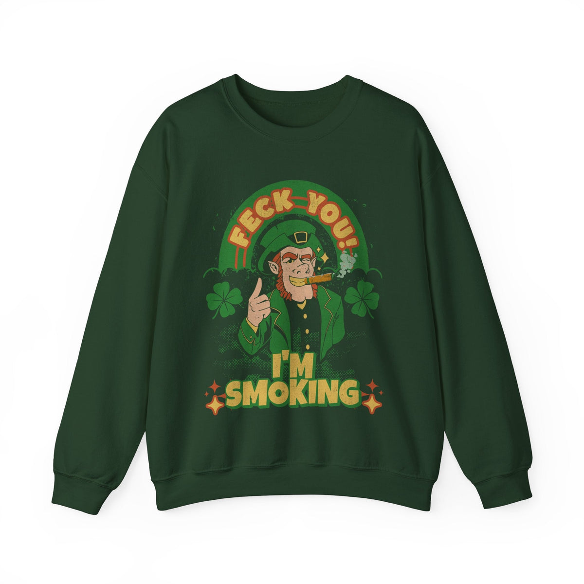 Irish Cigar Smoking Sweatshirt - Cigar Style Co.
