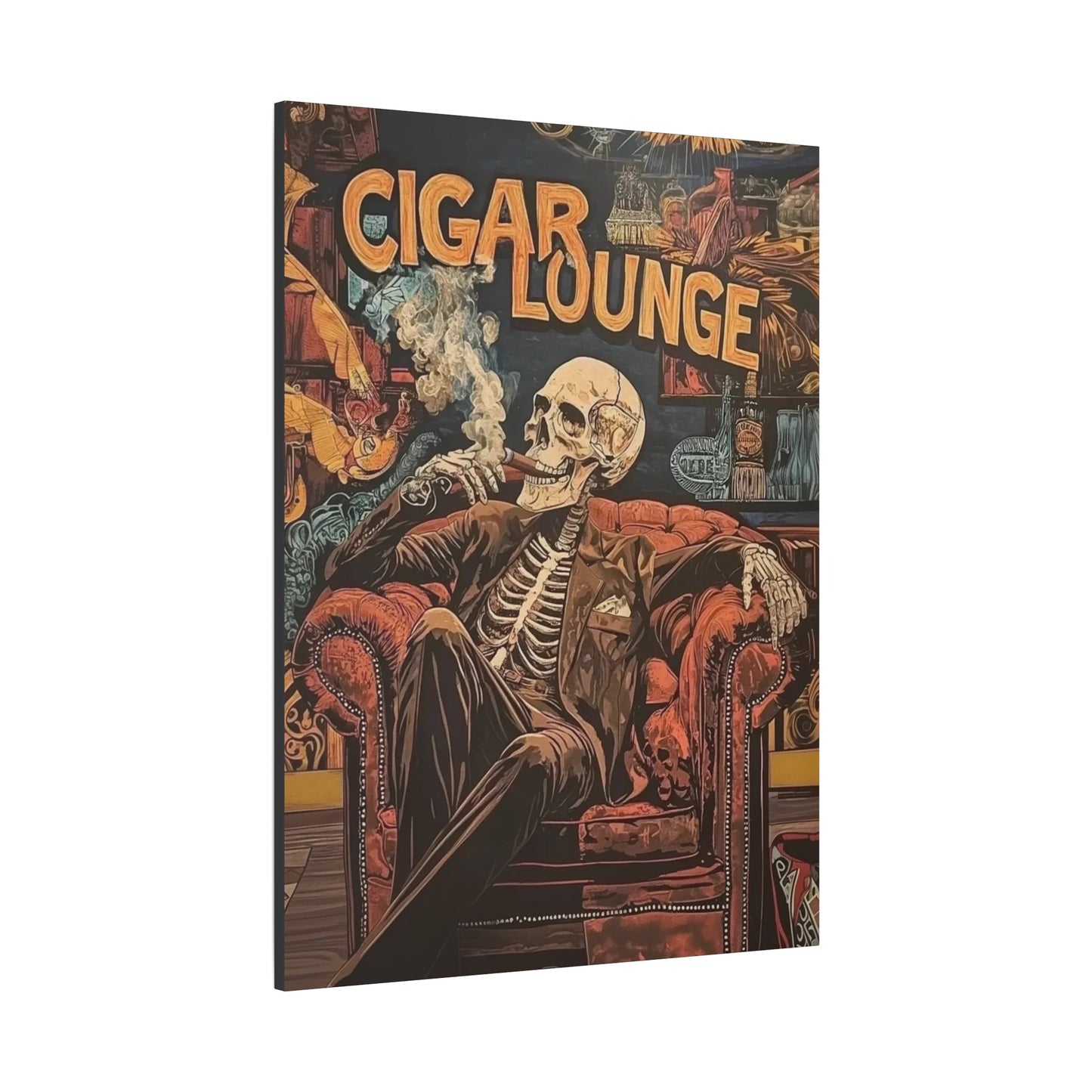 Skeleton Cigar Lounge Wall Art 5/7 - Cigar Style Co.