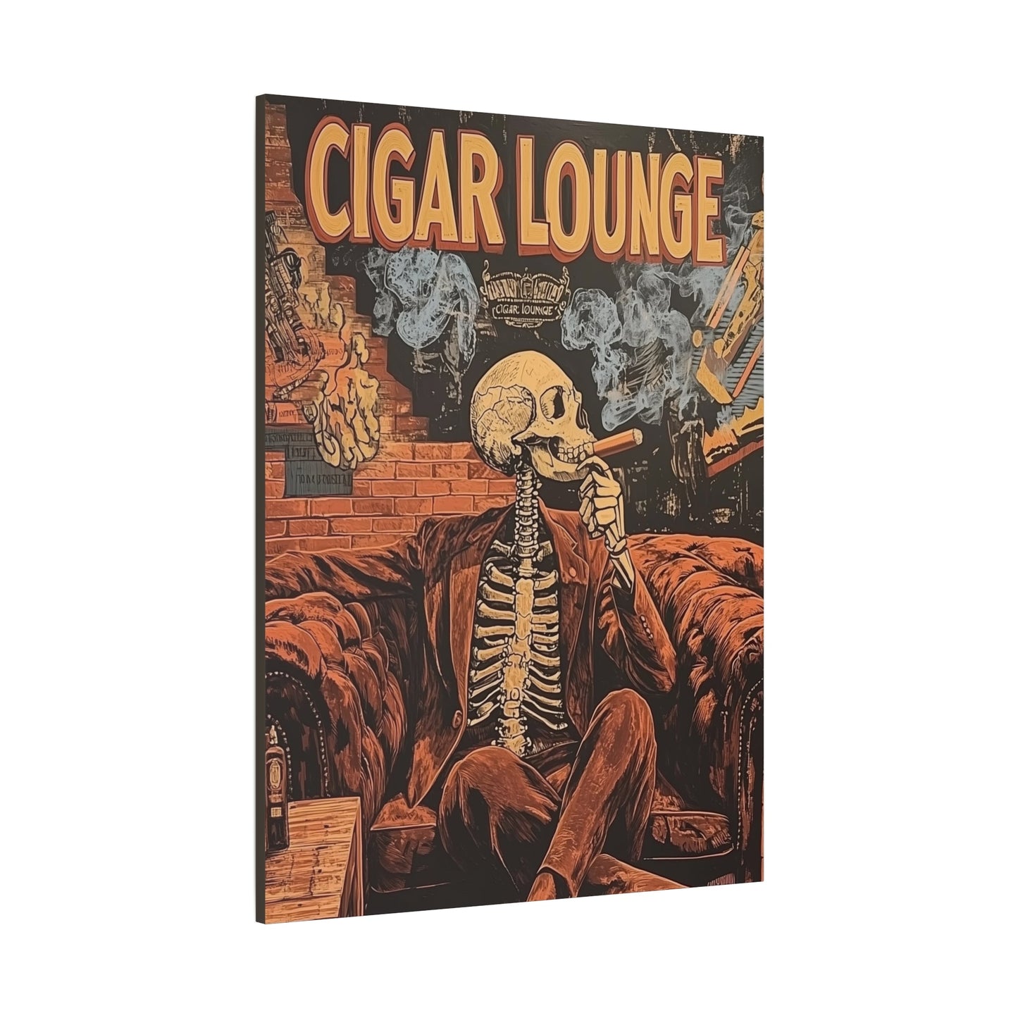 Skeleton Cigar Lounge Wall Art 6/7 - Cigar Style Co.