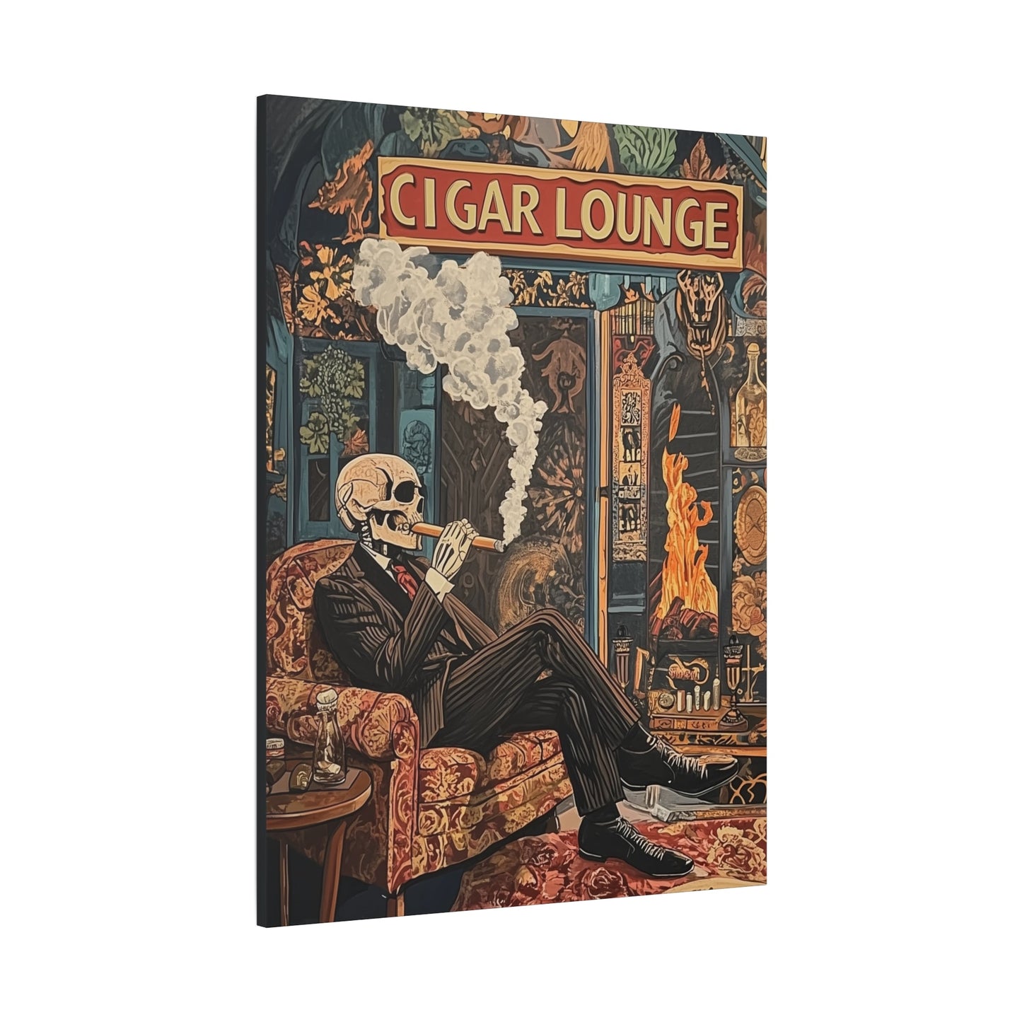Skeleton Cigar Lounge Wall Art 7/7 - Cigar Style Co.