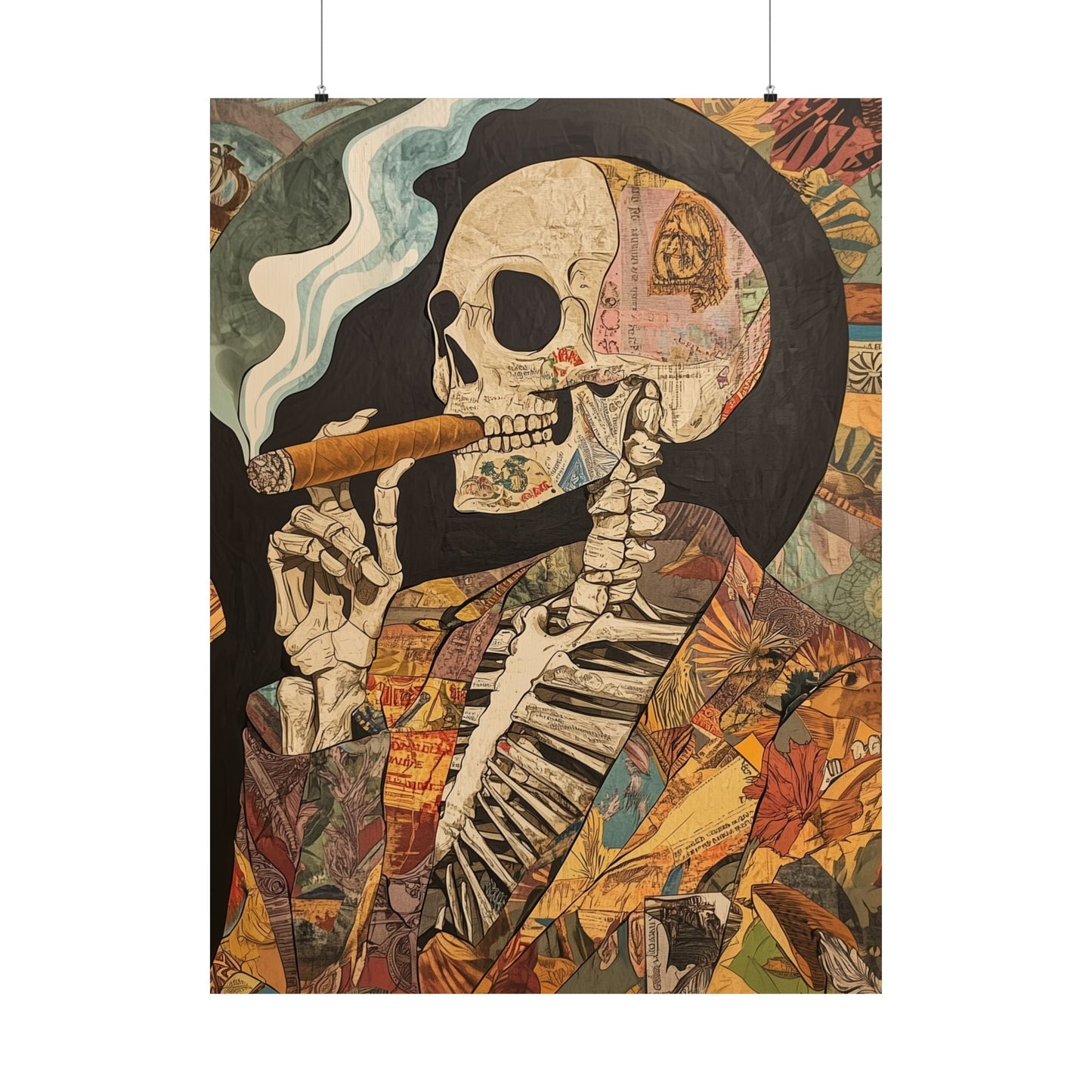 Skeleton Cigar Lounge Wall Art Poster 3 - Cigar Style Co.