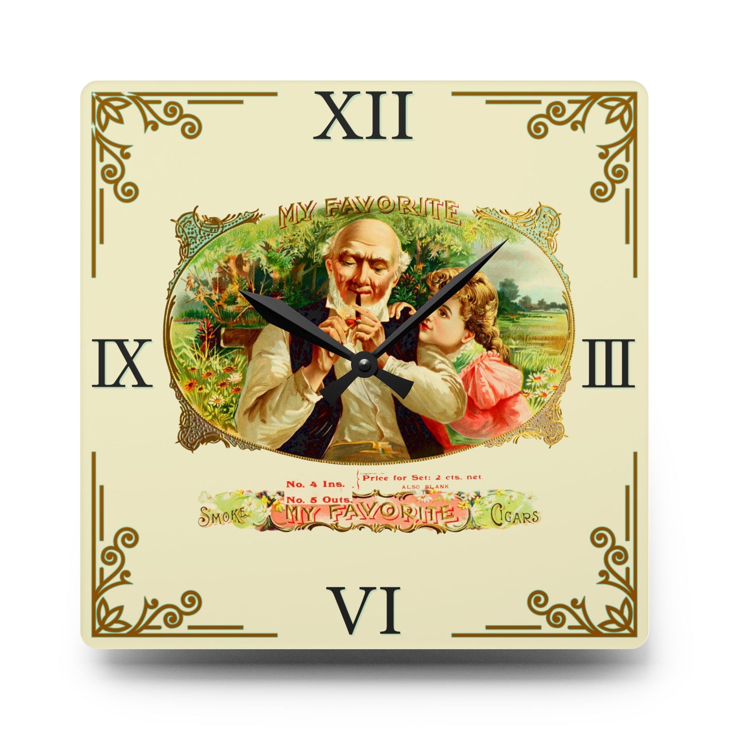 My Favorite Cigar Box Label Clock