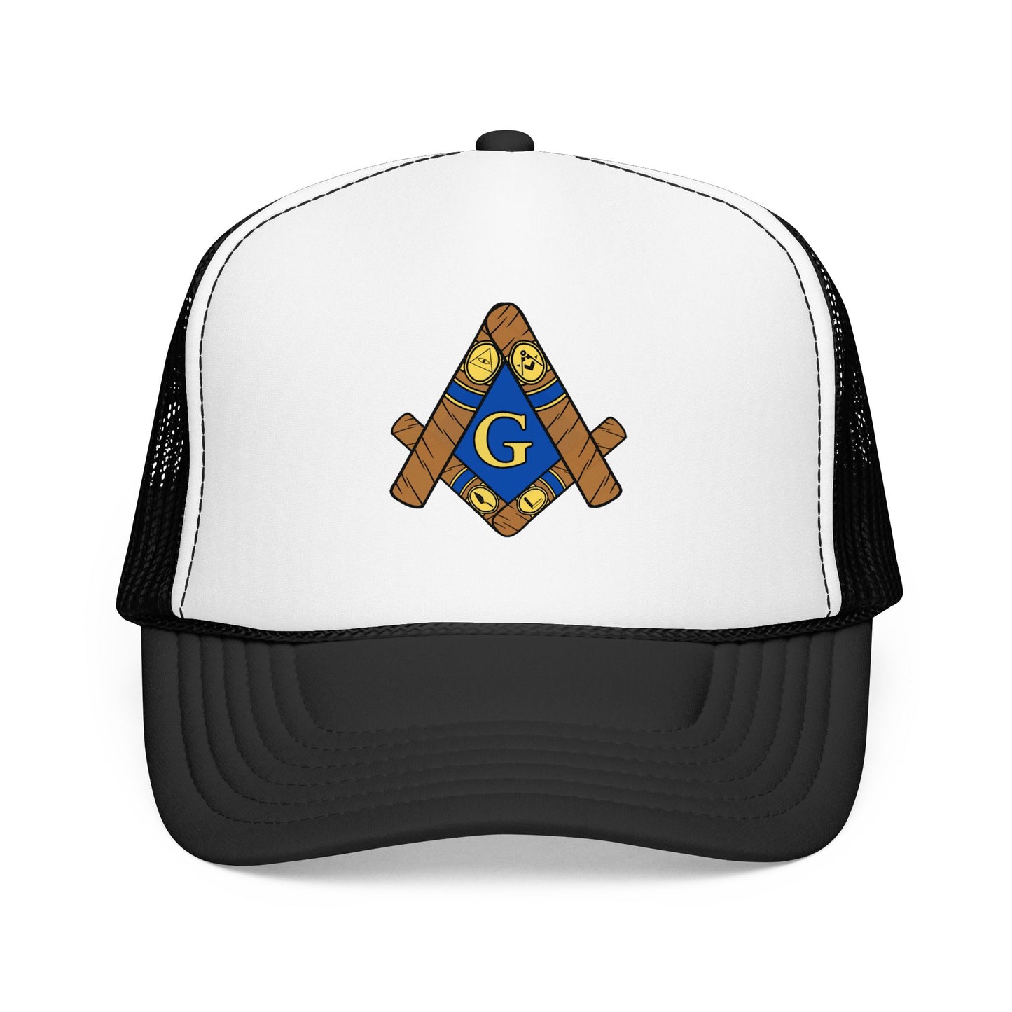 Cigar Masonic Symbol Trucker Hat