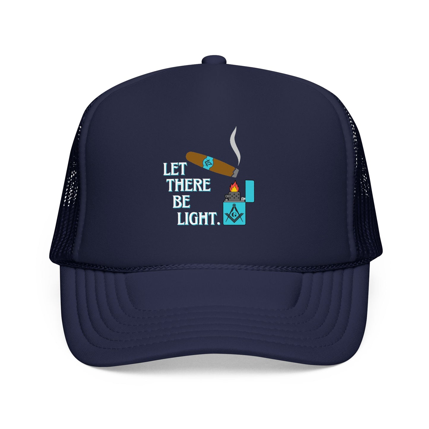 Let There Be Light Masonic Cigar Trucker Hat