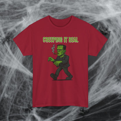 Halloween Cigar Frankenstein Creeping It Real T-Shirt