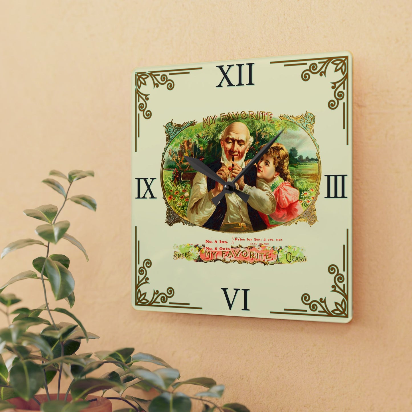My Favorite Cigar Box Label Clock