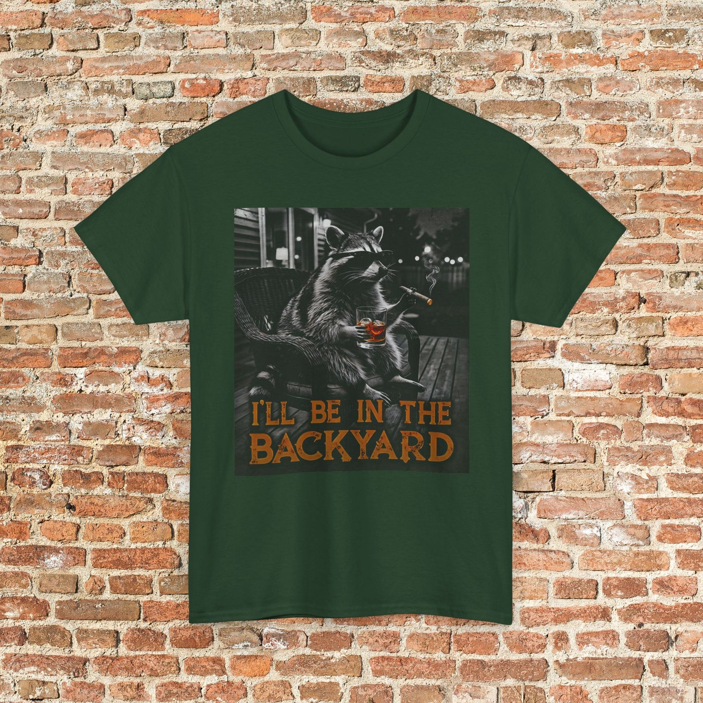 Funny Raccoon Cigar Bourbon T-Shirt
