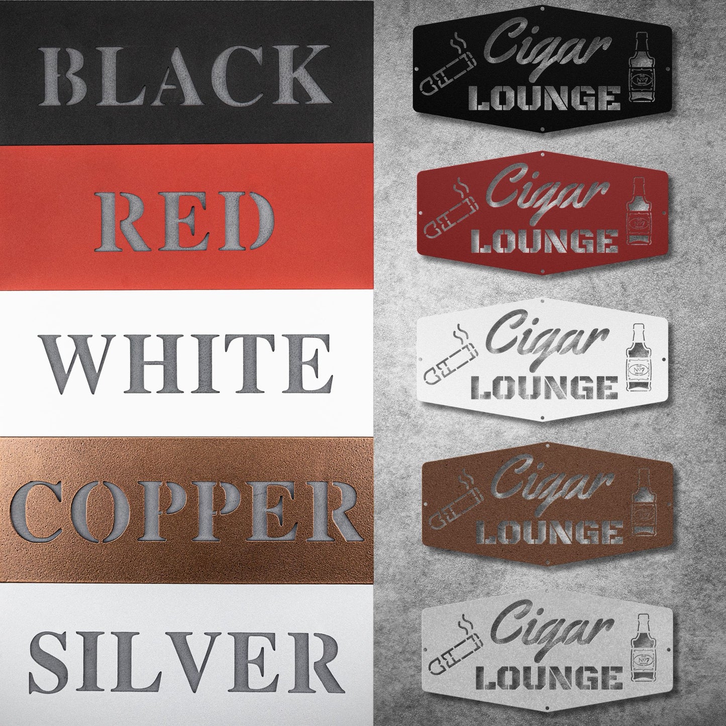 Cigar Lounge Metal Sign Wall Art