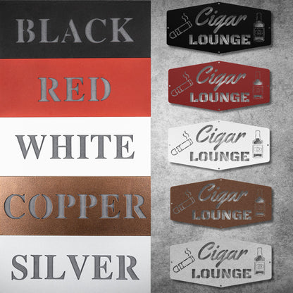 Cigar Lounge Metal Sign Wall Art