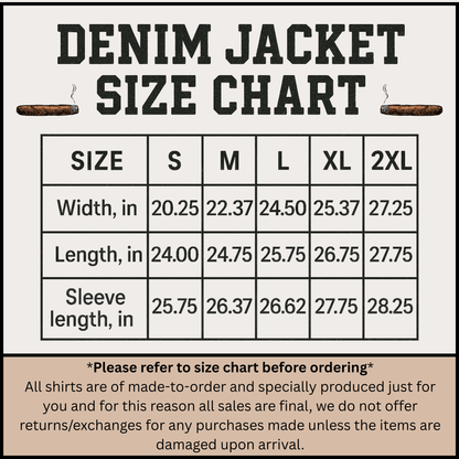 Cigar Smoking Denim Jacket | Vintage American Flag Jacket for Men