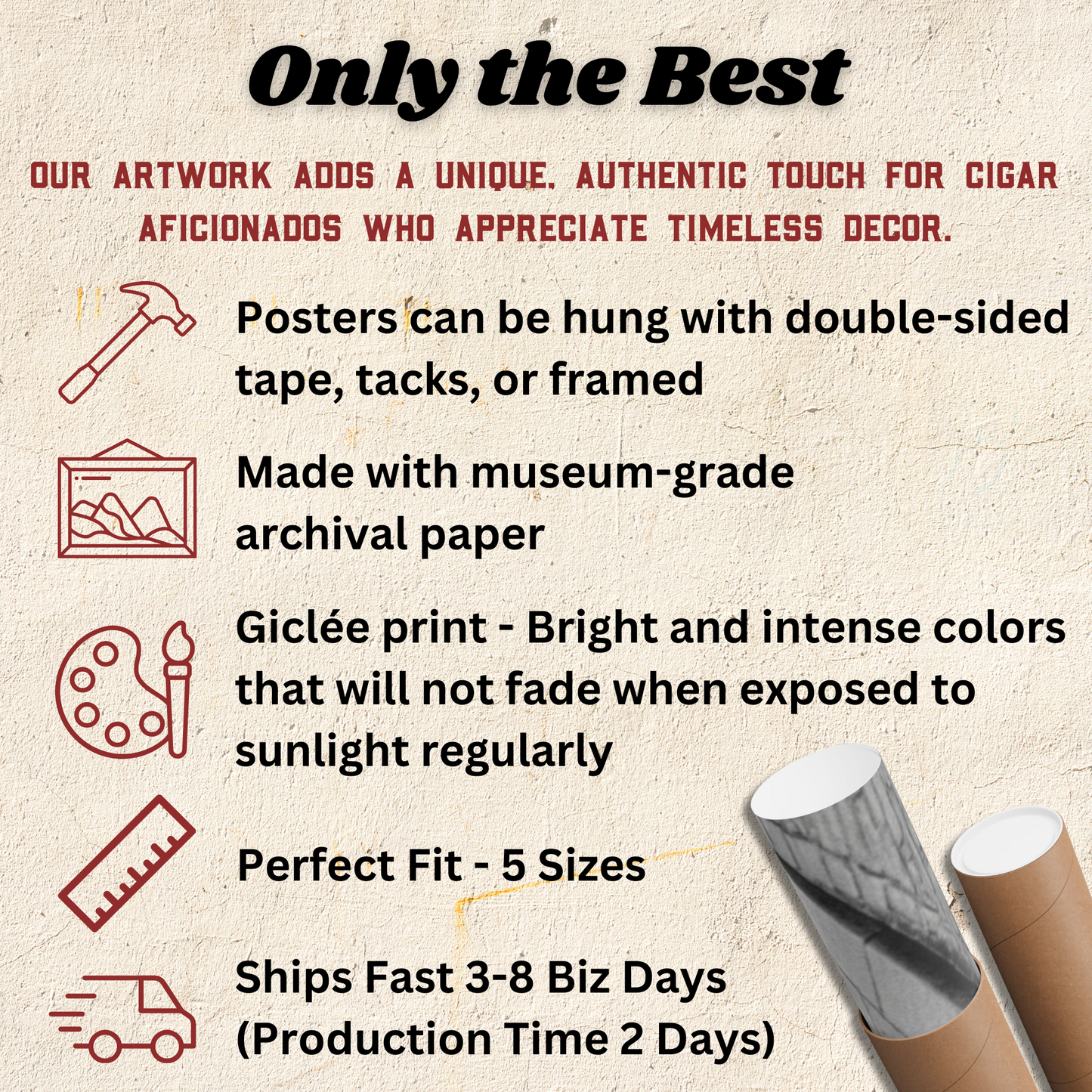 Winston Churchill Cigar Bar Poster | Vintage British Cigar Lounge Wall Art