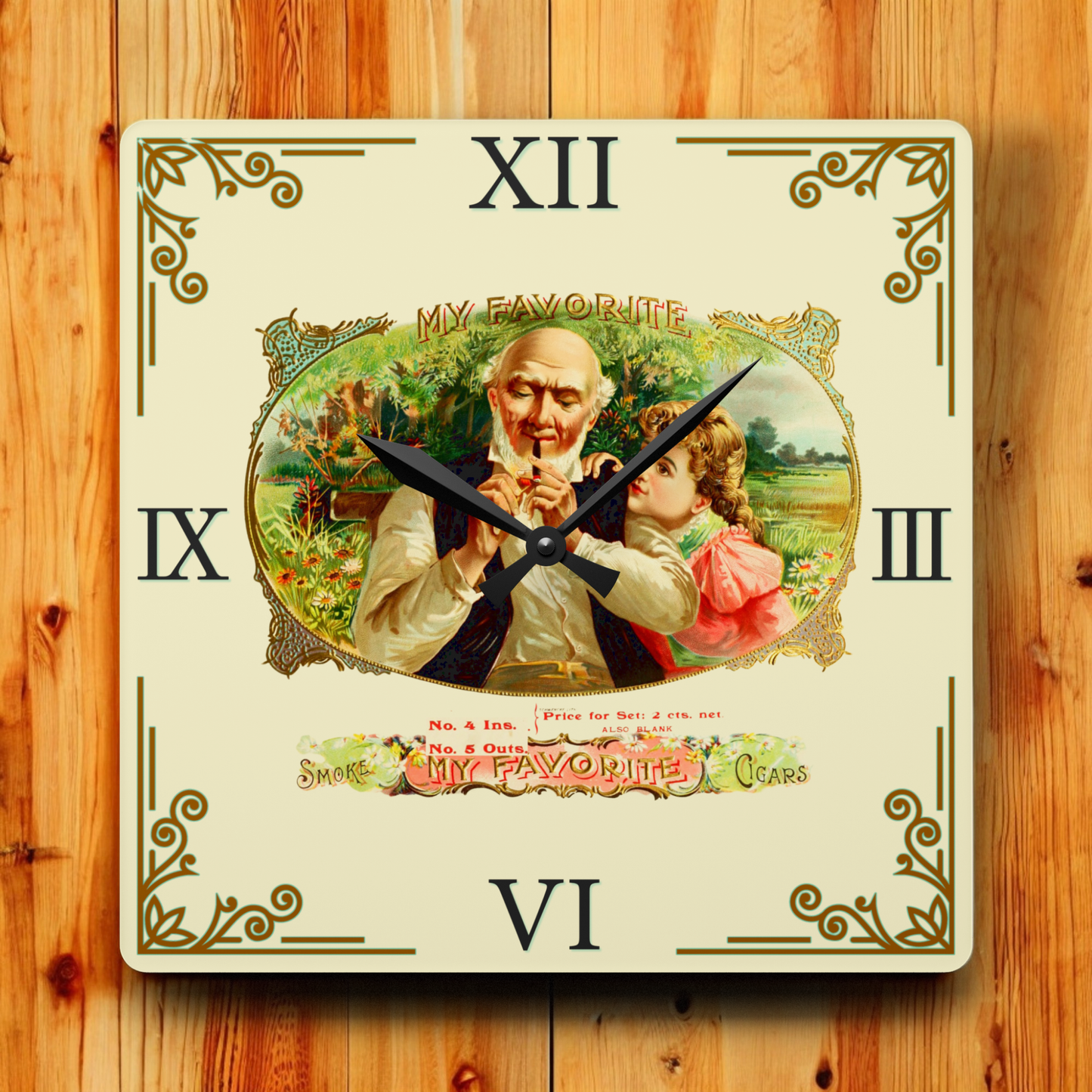 My Favorite Cigar Box Label Clock