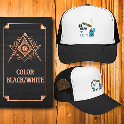 Let There Be Light Masonic Cigar Trucker Hat