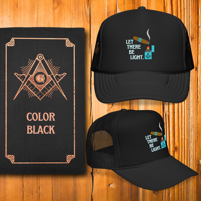 Let There Be Light Masonic Cigar Trucker Hat
