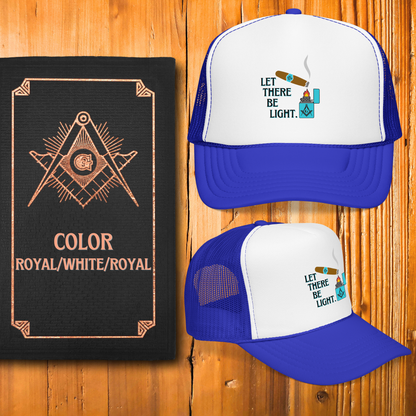 Let There Be Light Masonic Cigar Trucker Hat