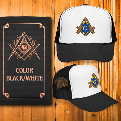 Cigar Masonic Symbol Trucker Hat