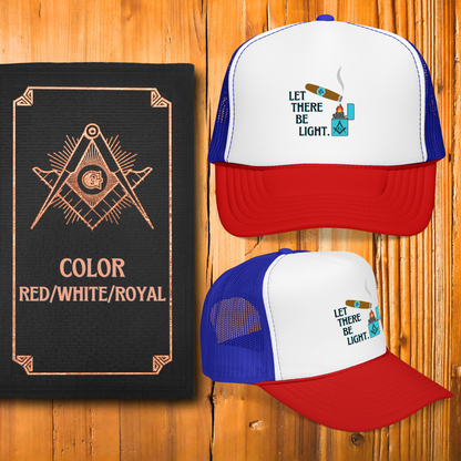 Let There Be Light Masonic Cigar Trucker Hat