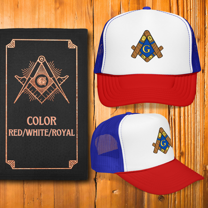 Cigar Masonic Symbol Trucker Hat