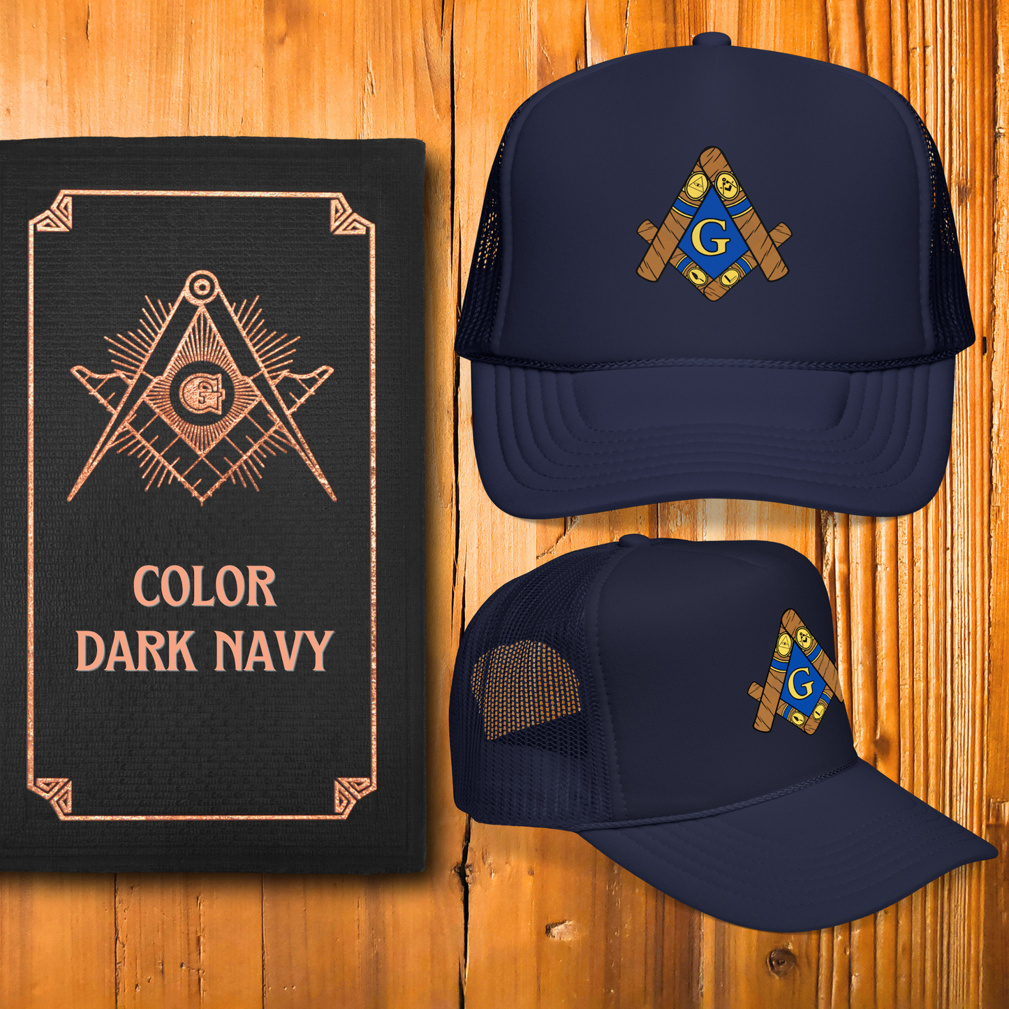 Cigar Masonic Symbol Trucker Hat