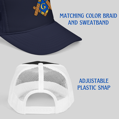 Cigar Masonic Symbol Trucker Hat