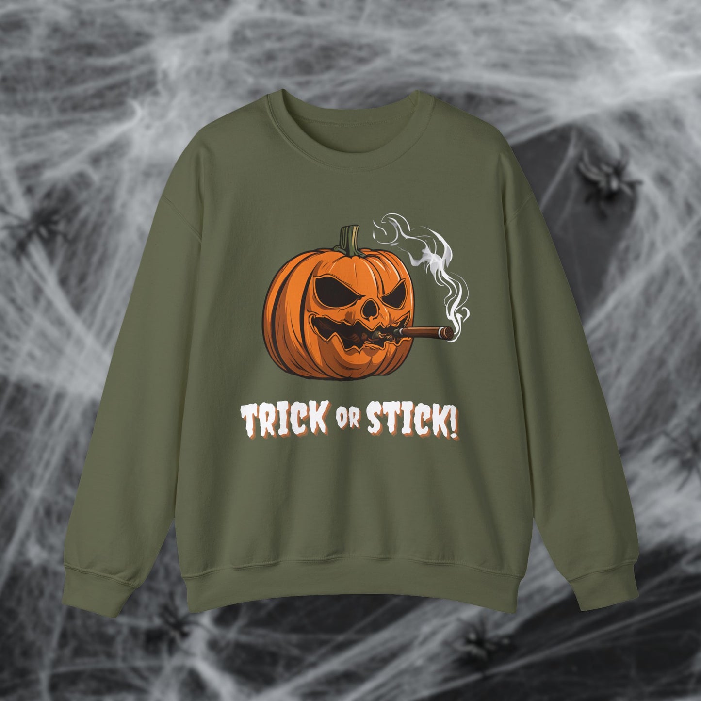 Cigar Pumpkin Halloween Sweatshirt