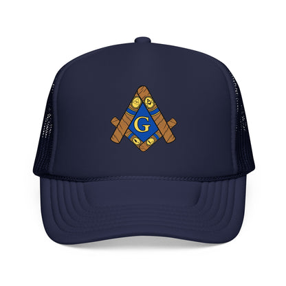 Cigar Masonic Symbol Trucker Hat