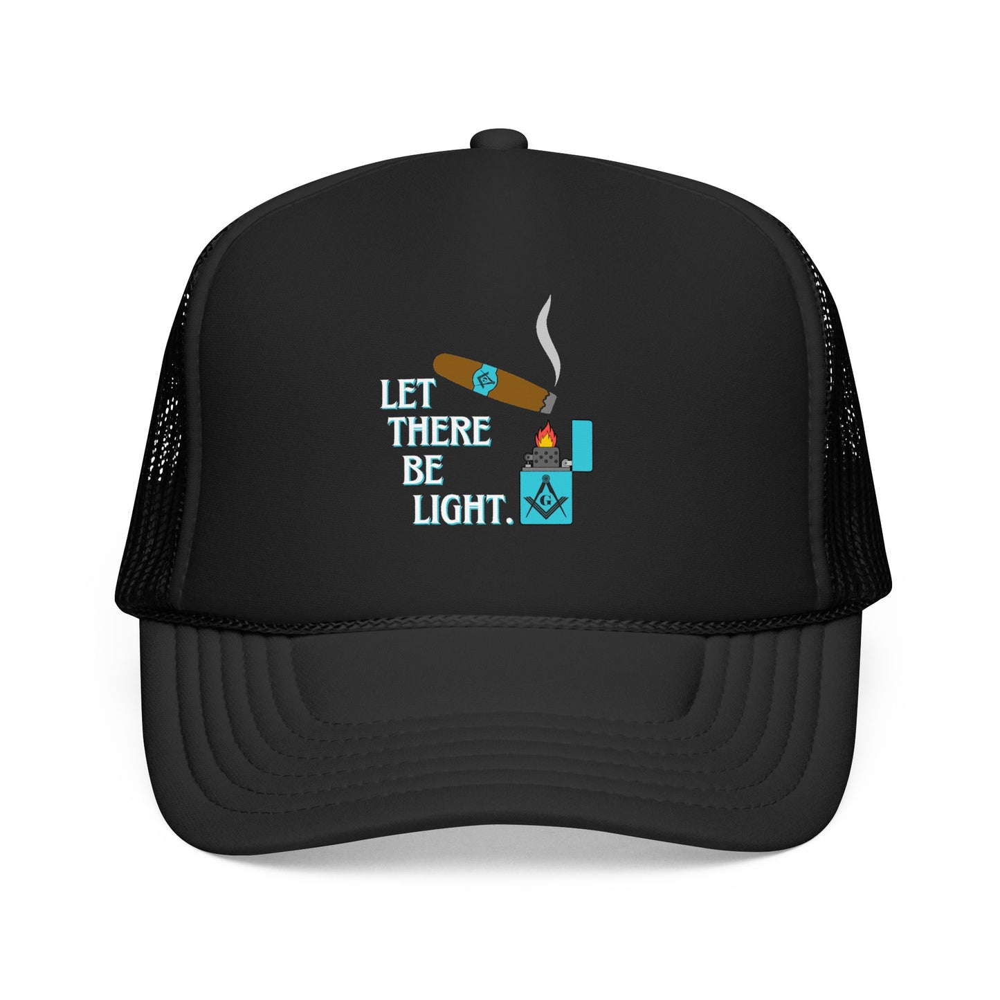Let There Be Light Masonic Cigar Trucker Hat