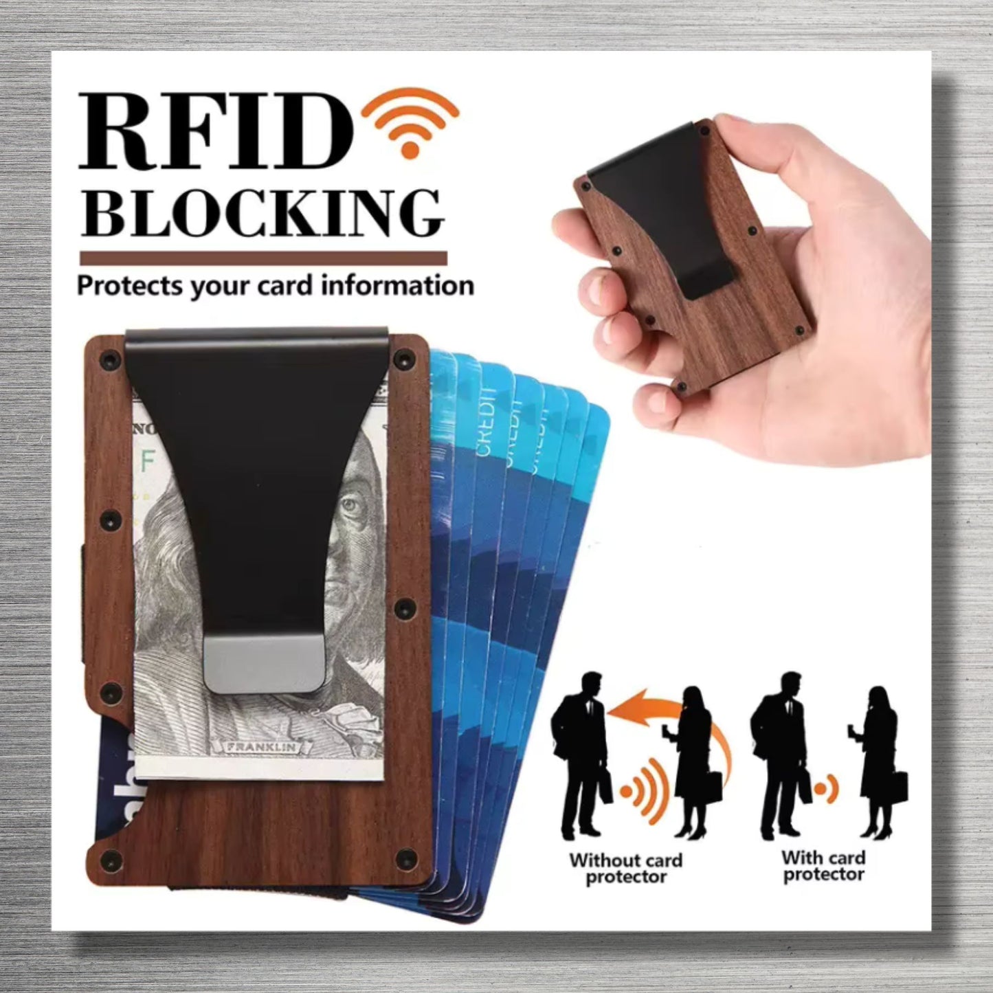 CigarEdge™ Wood Wallet | RFID Minimalist Wallet for Men by Cigar Style Co.