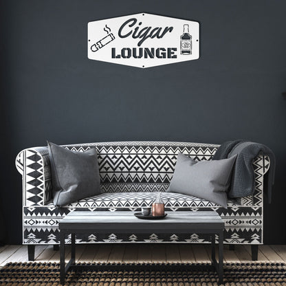 Cigar Lounge Metal Sign Wall Art