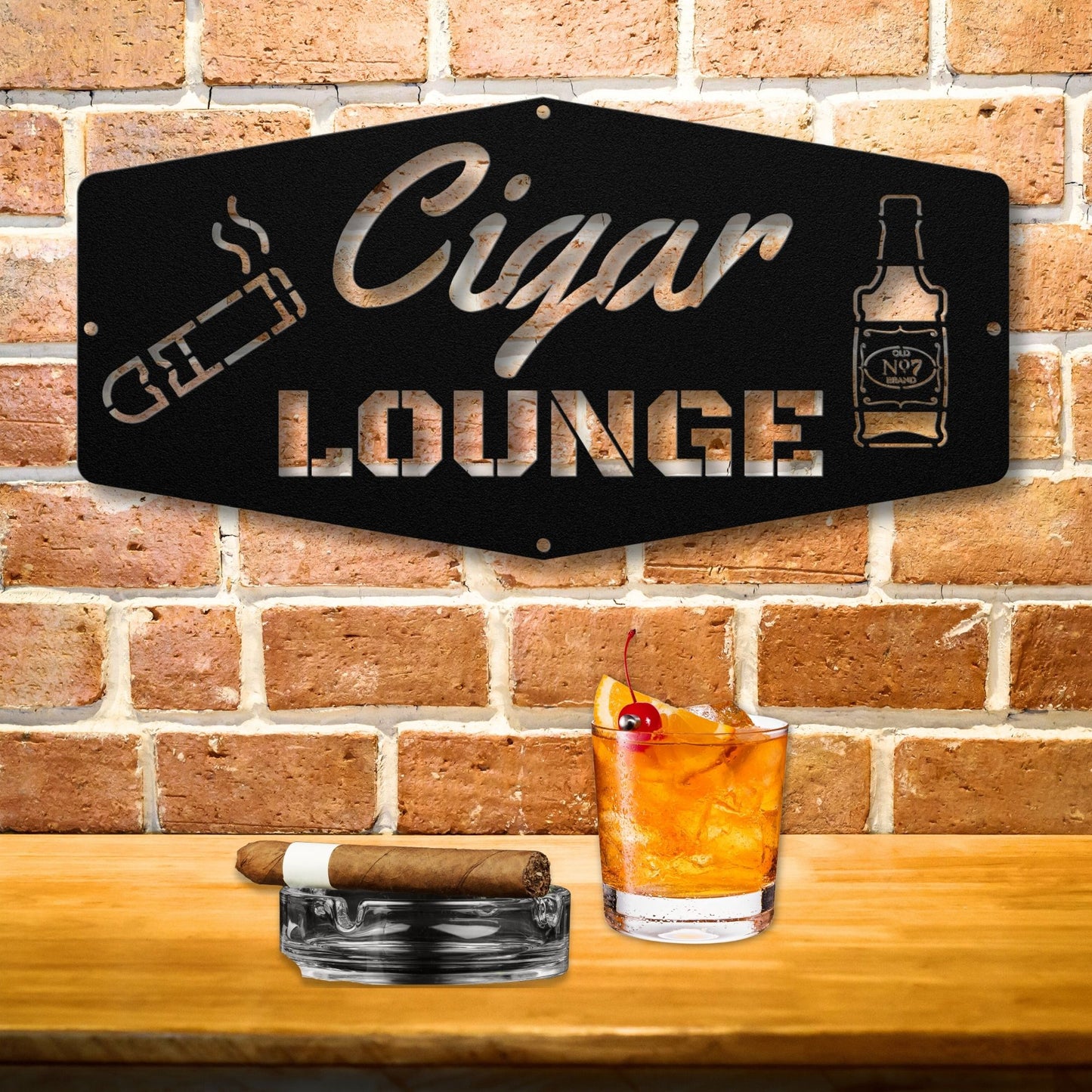 Cigar Lounge Metal Sign Wall Art