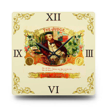 The Judge Cigar Box Label Clock
