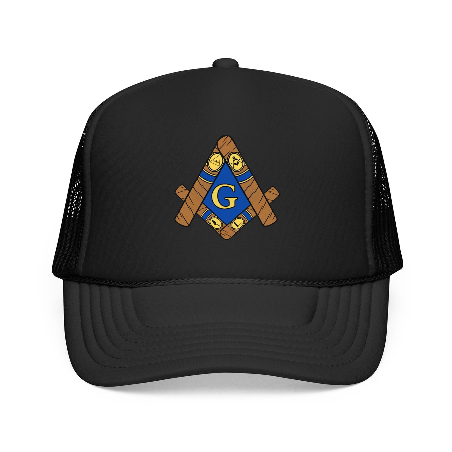 Cigar Masonic Symbol Trucker Hat