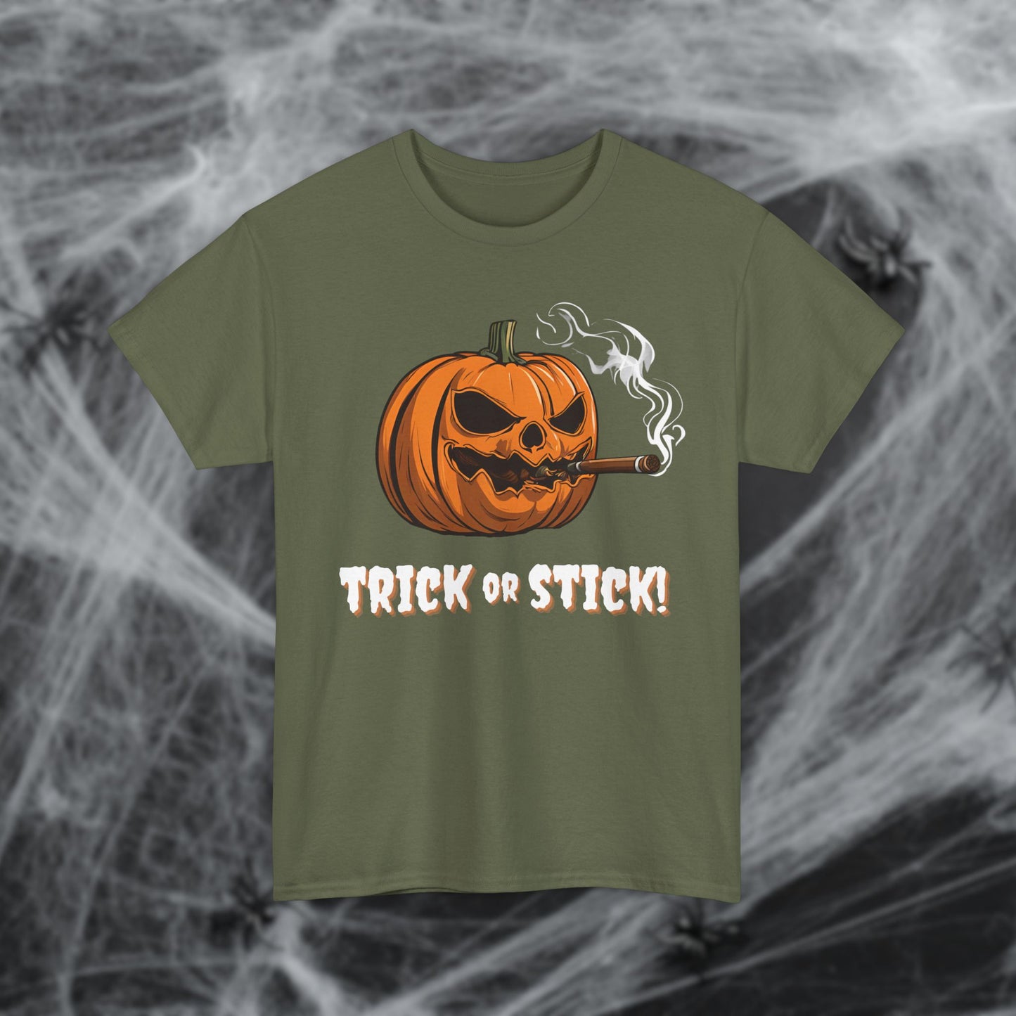 Cigar Pumpkin Halloween T-Shirt