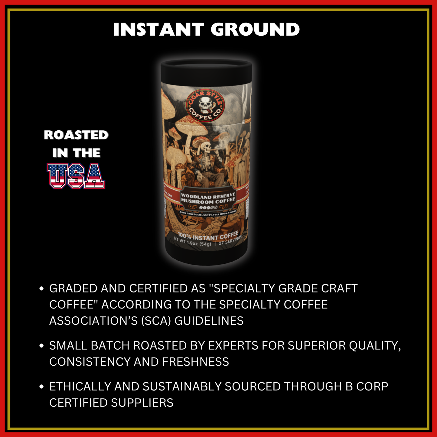 Woodland Reserve Mushroom Instant Coffee