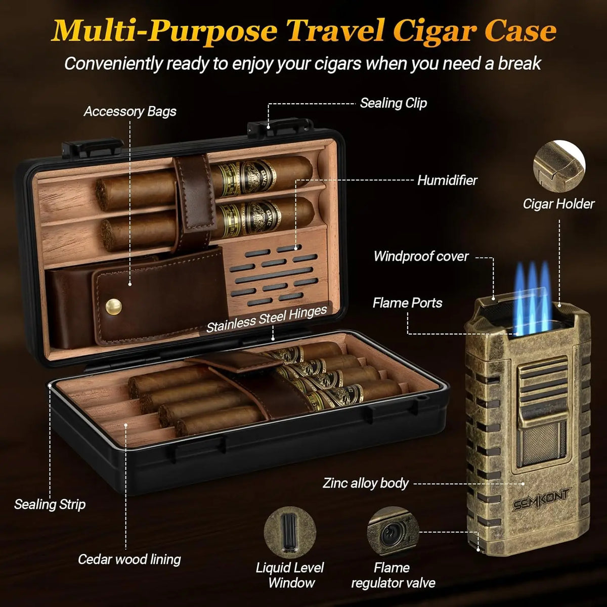CigarEdge Defender Travel Humidor