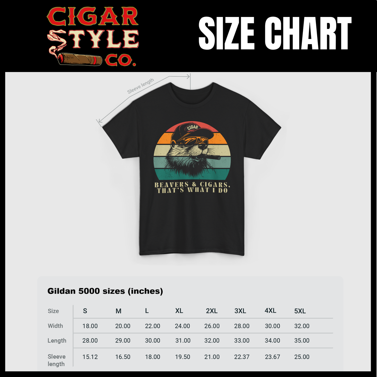 Funny Retro Beavers and Cigars T-Shirt