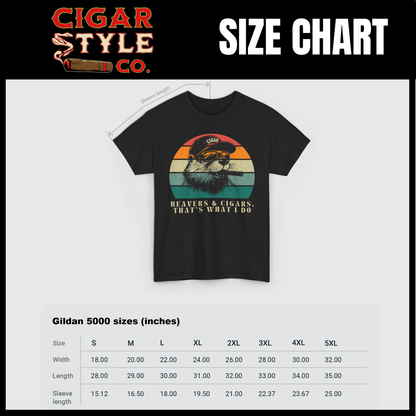 Funny Retro Beavers and Cigars T-Shirt