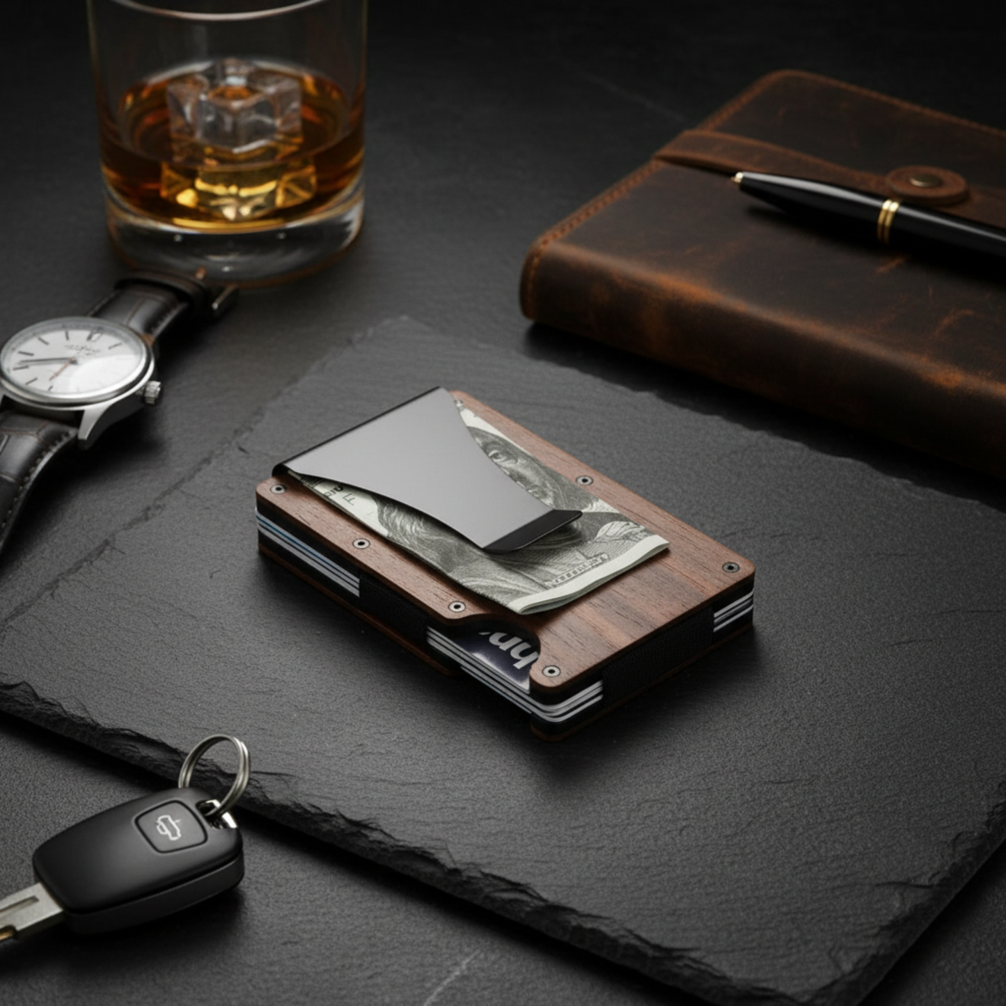 CigarEdge™ Wood Wallet | RFID Minimalist Wallet for Men by Cigar Style Co.