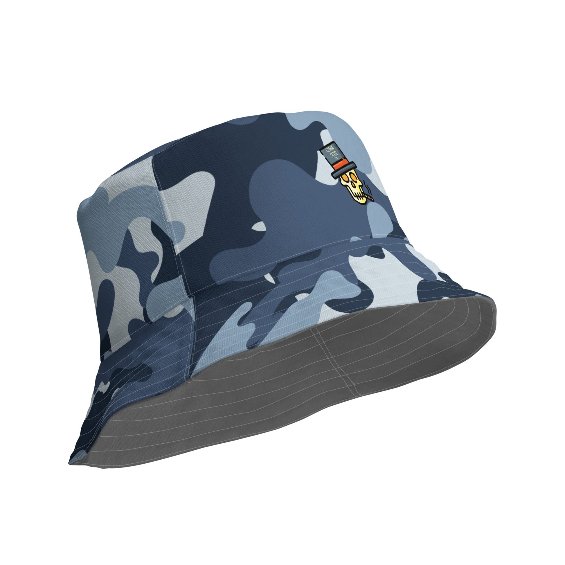 Blue Camo Cigar Bucket Hat - Cigar Style Bucket Hats - Cigar Style Co.