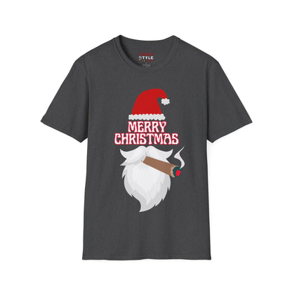 Christmas Cigar Santa T-Shirt - Cigar Style Co.