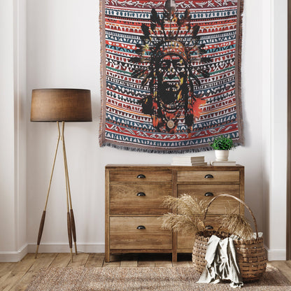 Cigar Indian Western Woven Blanket 50"x60" - Cigar Style Co.