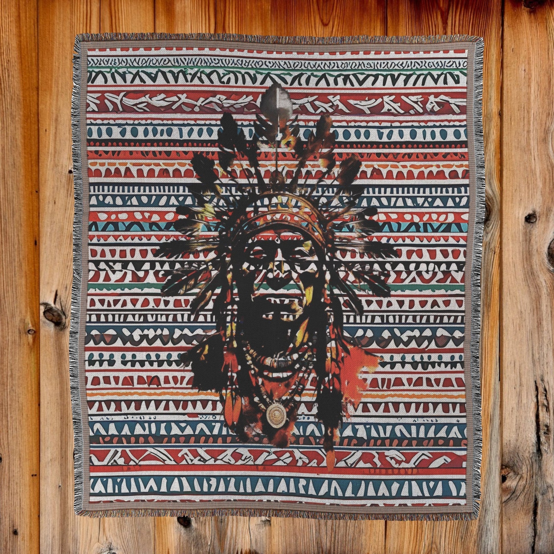 Cigar Indian Western Woven Blanket 50"x60" - Cigar Style Co.