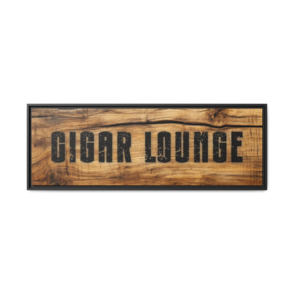 Cigar Lounge Framed Canvas Vintage Wood - Cigar Style Co.