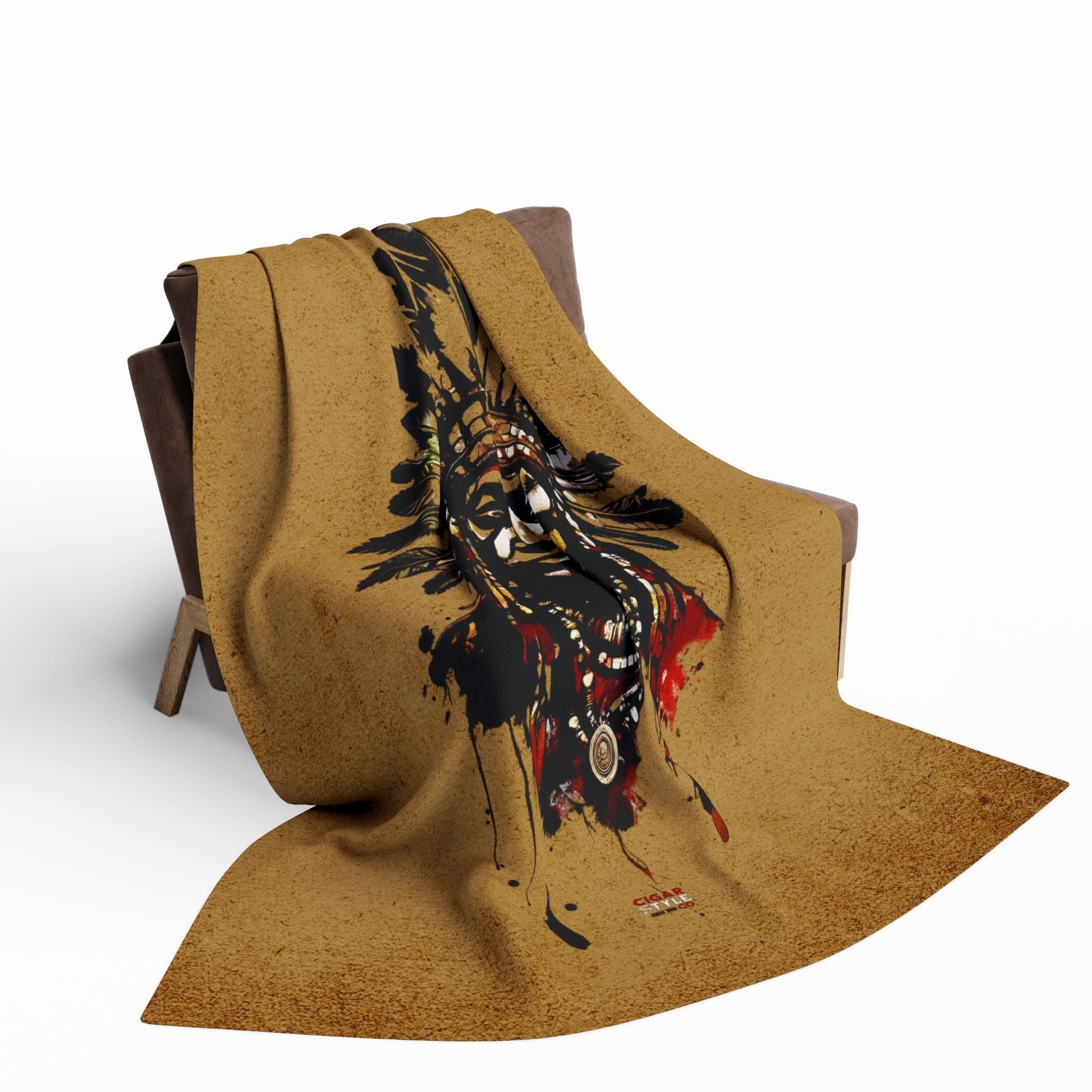 Cigar Lounge Indian Fleece Blanket - Cigar Style Co.