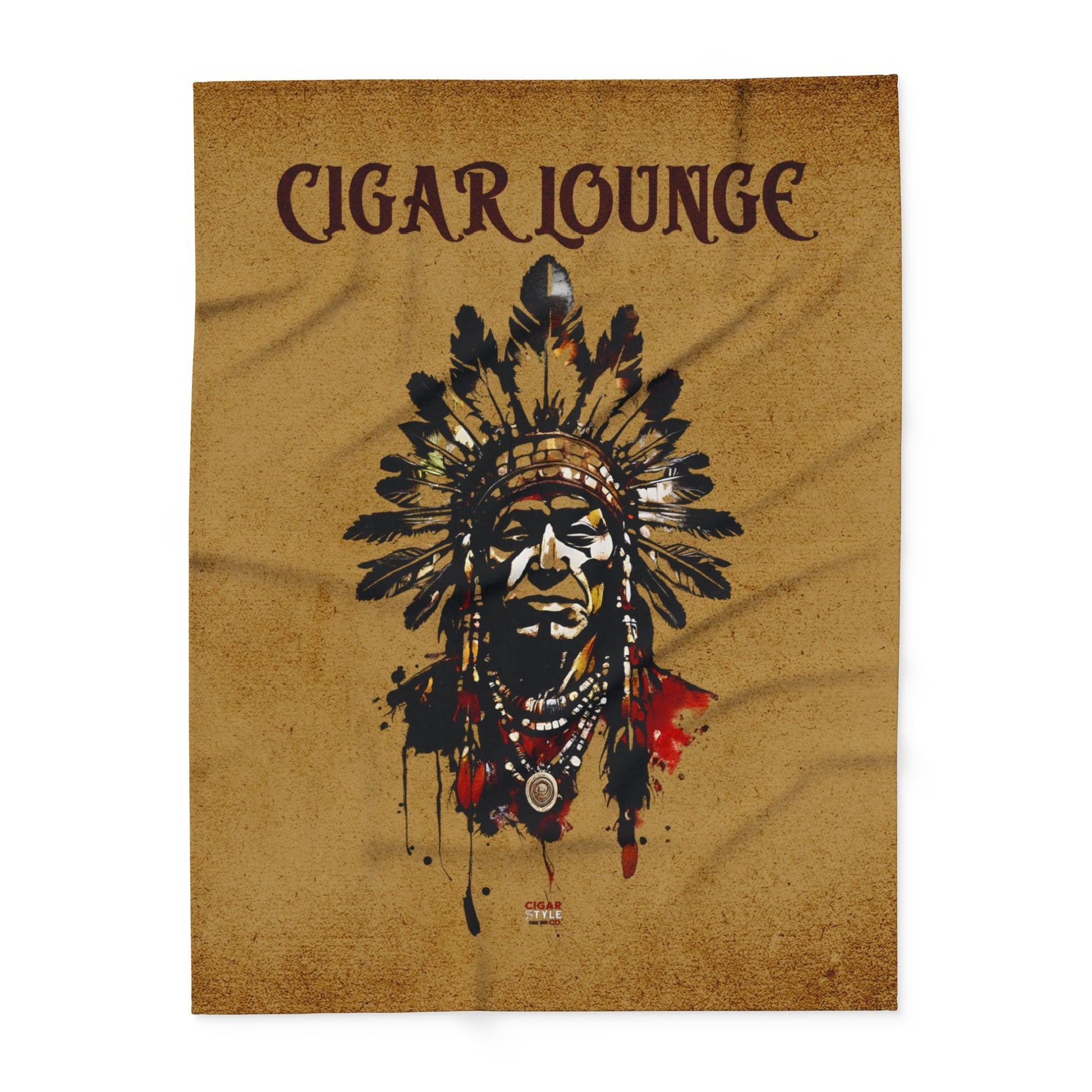 Cigar Lounge Indian Fleece Blanket - Cigar Style Co.